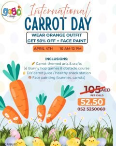 π₯ International Carrot Day Event in Dubai β Fun Kids Activities Poster