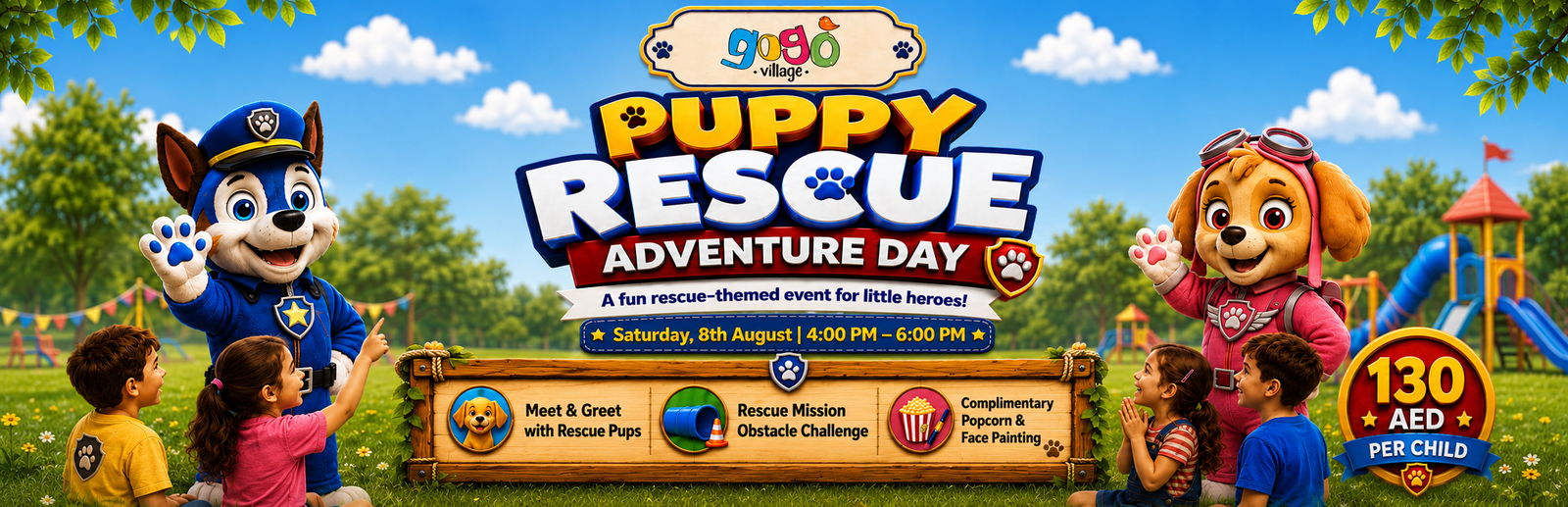 Puppy Rescue Adventure Day at Gogo Village
